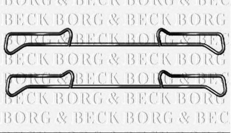 Ремкомплект гальмівних колодок BORG & BECK bbk1219