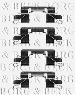 Ремкомплект гальмівних колодок BORG & BECK bbk1397