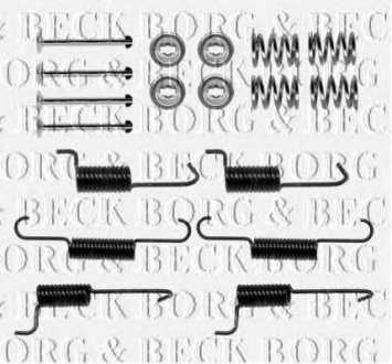 Ремкомплект гальмівних колодок BORG & BECK bbk6270