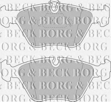 ГАЛЬМІВНІ КОЛОДКИ ДИСКОВІ BORG & BECK bbp1590