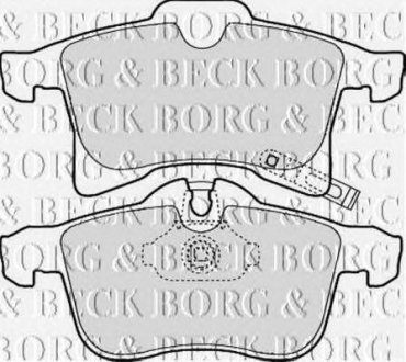Тормозные колодки дисковые BORG & BECK bbp1875