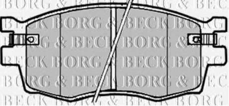 ГАЛЬМІВНІ КОЛОДКИ ДИСКОВІ BORG & BECK bbp1923