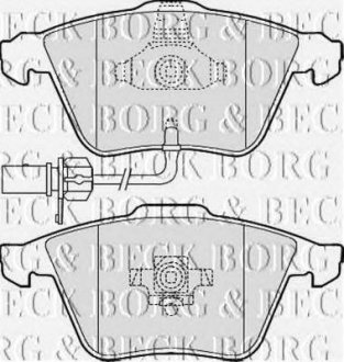 Купити ГАЛЬМІВНІ КОЛОДКИ Audi A6, A8, A4 BORG & BECK bbp2013 (фото1) підбір по VIN коду, ціна 941 грн.