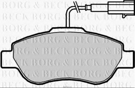 - Гальмівні колодки до дисків BORG & BECK bbp2416