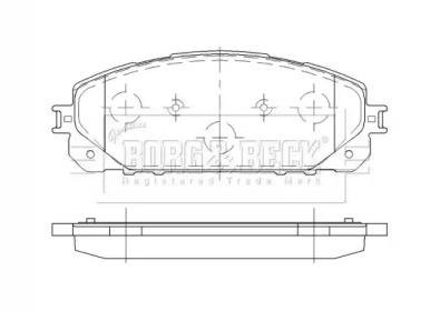 Тормозные колодки дисковые BORG & BECK bbp2485