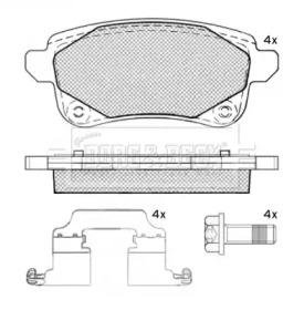 Гальмівні колодки дискові задні BORG & BECK bbp2539