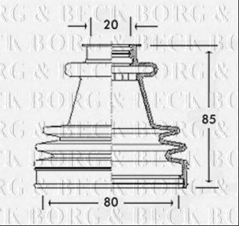 Пыльник приводного вала кт BORG & BECK bcb2212