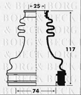 Пильник привідного валу, к-т BORG & BECK bcb2916