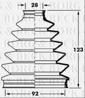 Купить Пыльник приводного вала, к-т BORG & BECK bcb6014 (фото1) подбор по VIN коду, цена 509 грн.