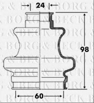 Пыльник приводного вала к-т BORG & BECK bcb6094