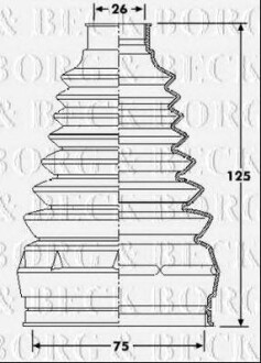 Пыльник приводного вала к-т BORG & BECK bcb6217