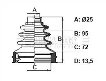 Пыльник приводного вала к-т Ford C-Max, Focus BORG & BECK bcb6392