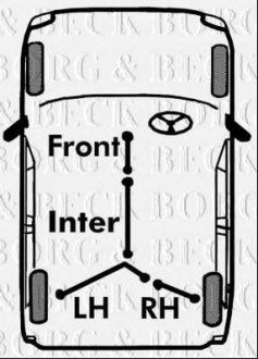 Трос ручного тормоза RH REAR Ford Transit BORG & BECK bkb2748