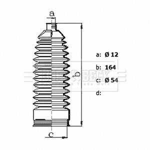 - Пыльник рулевой рейки к-т BORG & BECK bsg3480