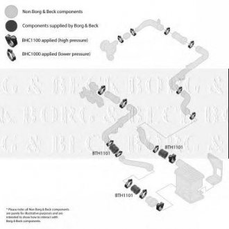 Патрубок Volkswagen Passat, Audi A4, Seat Toledo, Audi A6 BORG & BECK bth1101