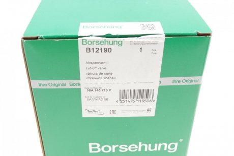 Клапан регулировки давления нагнетателя Borsehung b12190