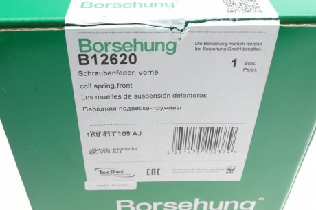 Пружина подвески Audi A3 Borsehung b12620