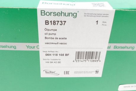 Насос масла Borsehung b18737