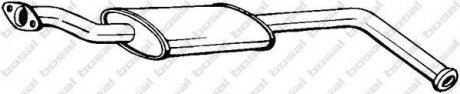 Глушник, алюміній. сталь, середн. частина RENAULT CLIO 1.8i (03/91 - 00/98) (200-443) BOSAL 200443