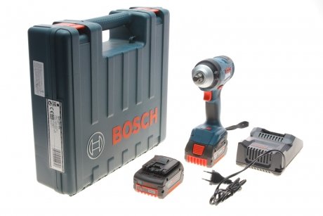 Гайковерт акумуляторний 1/2" (400 Nm) 18V з 2 акб + зарядний пристрій BOSCH 0 601 9K0 020