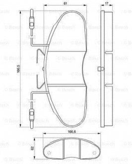 Колодки тормозные передние RENAULT Messenger B 120.35 Renault Master BOSCH 0986424080