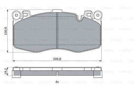 Тормозные колодки дисковые BMW X5, X6 BOSCH 0986424387