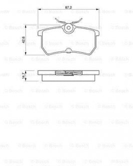 Купити A_Колодки гальмівні дискові Ford Focus BOSCH 0986424472 (фото1) підбір по VIN коду, ціна 1082 грн.