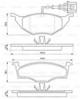 Купити Гальмівні колодки перед. AUDI A2 1,2 TDI 99-05 (з датч.) Audi A2 BOSCH 0986424632 (фото1) підбір по VIN коду, ціна 1777 грн.