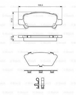 Гальмівні колодки дискові Subaru Impreza, Forester, Legacy, Outback BOSCH 0986424650