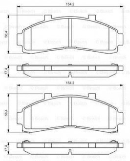 FORD Колодки тормозные передние EXPLORER 4.0 V6 93- Mazda Xedos 9 BOSCH 0986424656