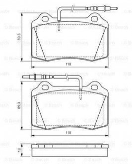 Тормозные колодки дисковые PEUGEOT 406 Peugeot 406 BOSCH 0986424658