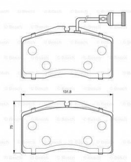 Комплект тормозных колодок из 4 шт. дисков BOSCH 0986424664