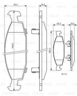 Колодки тормозные дисковые Jeep Grand Cherokee, Cherokee BOSCH 0 986 424 666