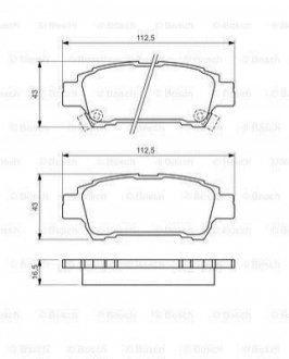 Купити Гальмівні колодки дискові Toyota Previa, Avensis BOSCH 0986424762 (фото1) підбір по VIN коду, ціна 978 грн.