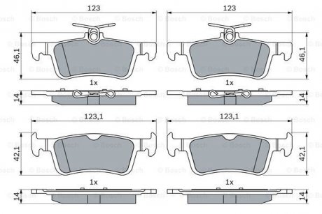 Тормозные колодки дисковые Ford Fiesta BOSCH 0986424866