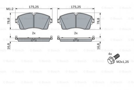 Гальмівні колодки дискові Land Rover Discovery, Range Rover BOSCH 0986424871