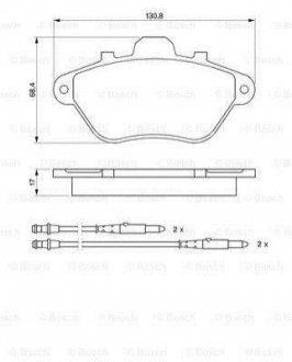 Гальмівні колодки дискові Peugeot 406, 607, Citroen Xsara, Peugeot 605 BOSCH 0986460950