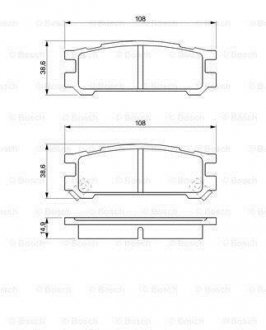 Гальмівні колодки дискові Subaru Legacy, Impreza, Forester, Outback BOSCH 0986461143