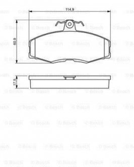 Купити Гальмівні колодки дискові Ford Sierra, Skoda Favorit BOSCH 0986468613 (фото1) підбір по VIN коду, ціна 696 грн.