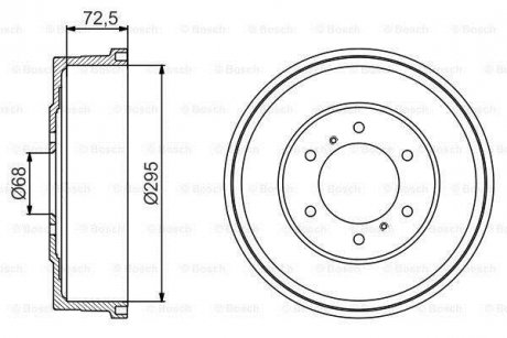 Тормозной барабан BOSCH 0986477215