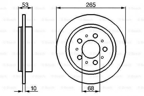 Купити Гальмівний диск Volvo 740, 760, 940, 960 BOSCH 0986478042 (фото1) підбір по VIN коду, ціна 1083 грн.