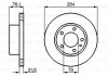 Купити Гальмівний диск BMW E12, E28 BOSCH 0986478043 (фото1) підбір по VIN коду, ціна 1842 грн.