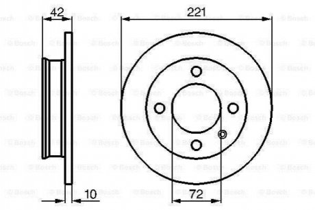 FORD Диск тормозной передний FIESTA 76-89 221 10 8.7 Hyundai I30, KIA Ceed, Pro Ceed, Carens BOSCH 0986478068