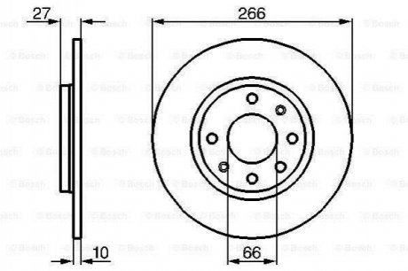 Купить CITROEN Диск тормозной BX 81-, PEUGEOT 405 87- Peugeot 405 BOSCH 0986478090 (фото1) подбор по VIN коду, цена 810 грн.