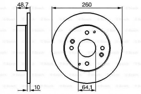 Диск тормозной Honda Accord, Civic BOSCH 0986478172