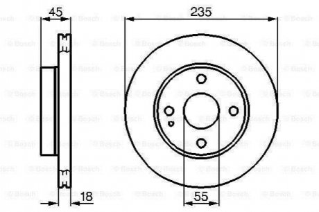 Диск тормозной Mazda 323 BOSCH 0986478241