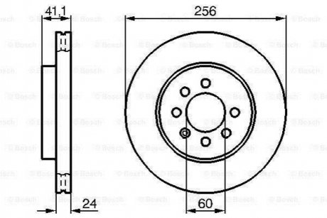 DAEWOO Диск тормозной передний NUBIRA 1.6,2.0 16V 97- Daewoo Nubira BOSCH 0986478286