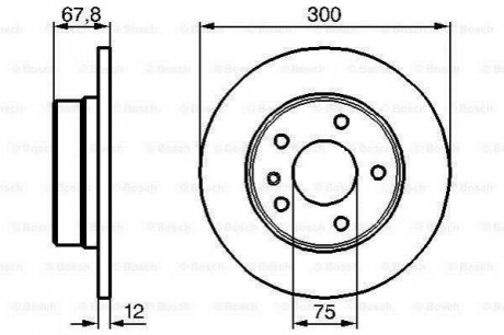 BMW Диск тормозной 7 E32 86-92 задн. BOSCH 0986478322