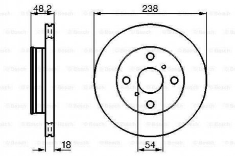 Диск тормозной TOYOTA COROLLA 87- Toyota Corolla BOSCH 0986478385