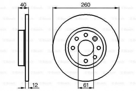 VOLVO Тормозной диск передний 440-460 -96 Volvo 480, 440, 460 BOSCH 0986478386